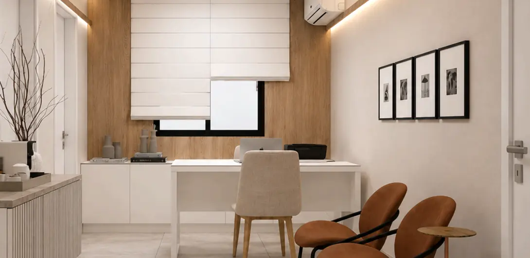 Sala de atendimento do consultório da Dra. Lara Menezes, em Macaé